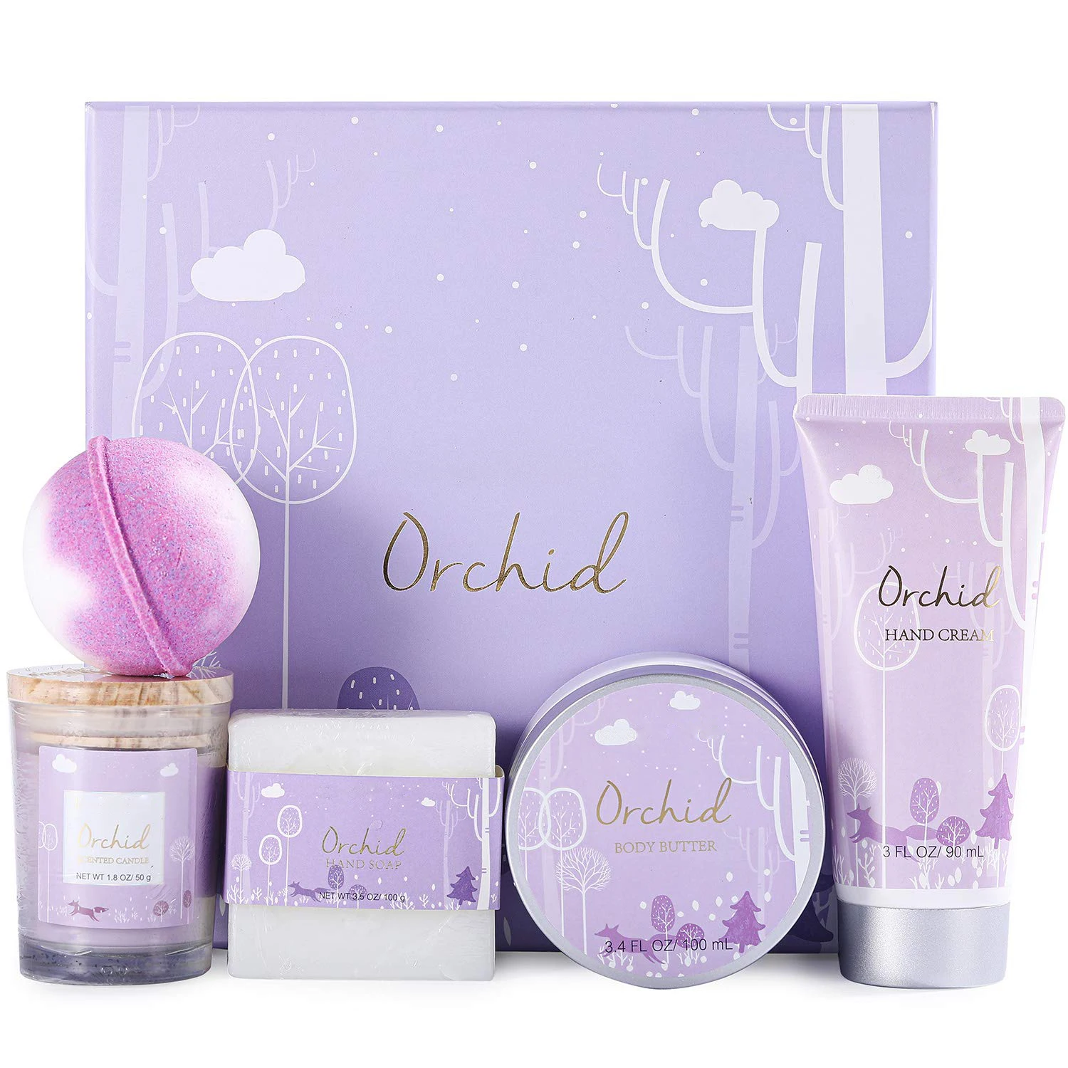 OEM Private Label Body Lotion Candle Bath Bomb Body Butter Combo Gift Set
