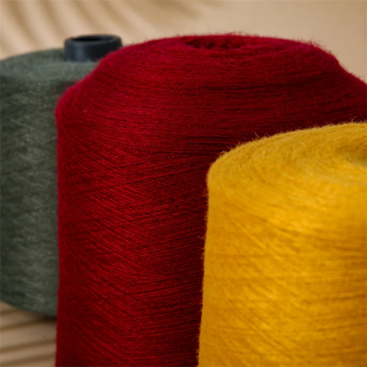 Cheap Hot Sale 28s/2 Rabbit Hair Angora 48% Viscose Core Spun Yarn for Knitting and Weaving