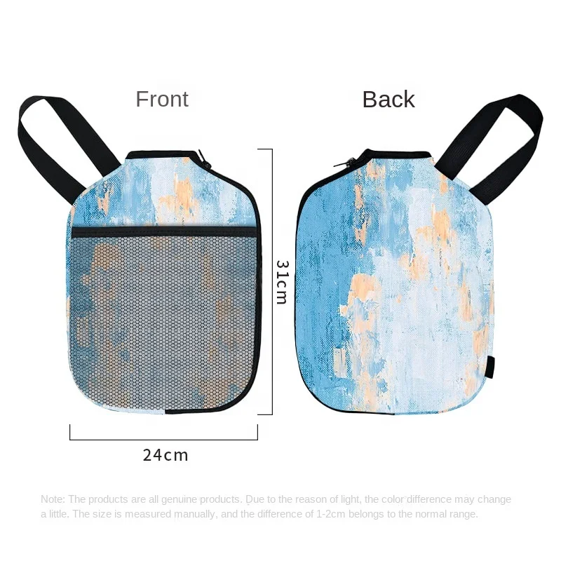 custom logo high quality hot selling neoprene racket set table tennis rackets storage protective sleeve pickle ball paddle cov