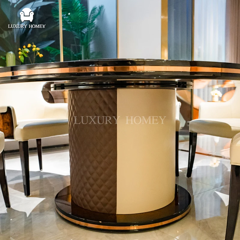 Modern Dining Room 6 Seaters Chair Luxury Design House Furniture Leather Wooden Veneer Dining Chairs For Dining Table