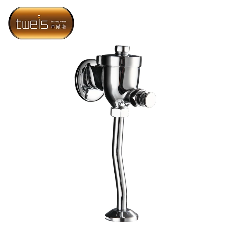 Self-closing ajusted consumption time delay urinal flush valve in bathroom toilet flush valves wall mounted