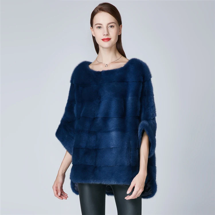 Casual Multicolor Selection Real Natural Mink Fur Cropped Coats For Outdoor Women