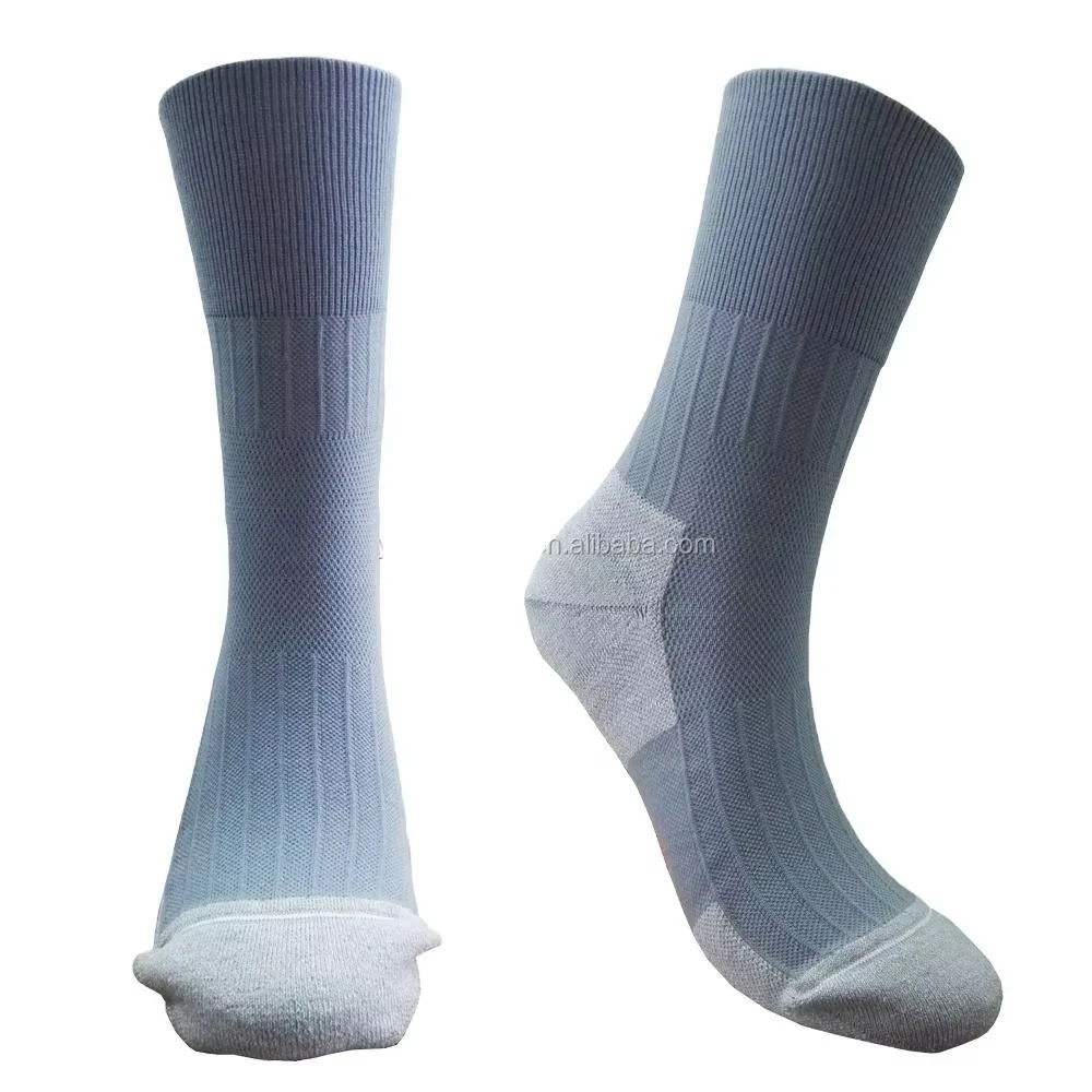 Seamless non-binding silver fiber antibacterial diabetic and circulatory crew diabetic health socks with silver diabetic