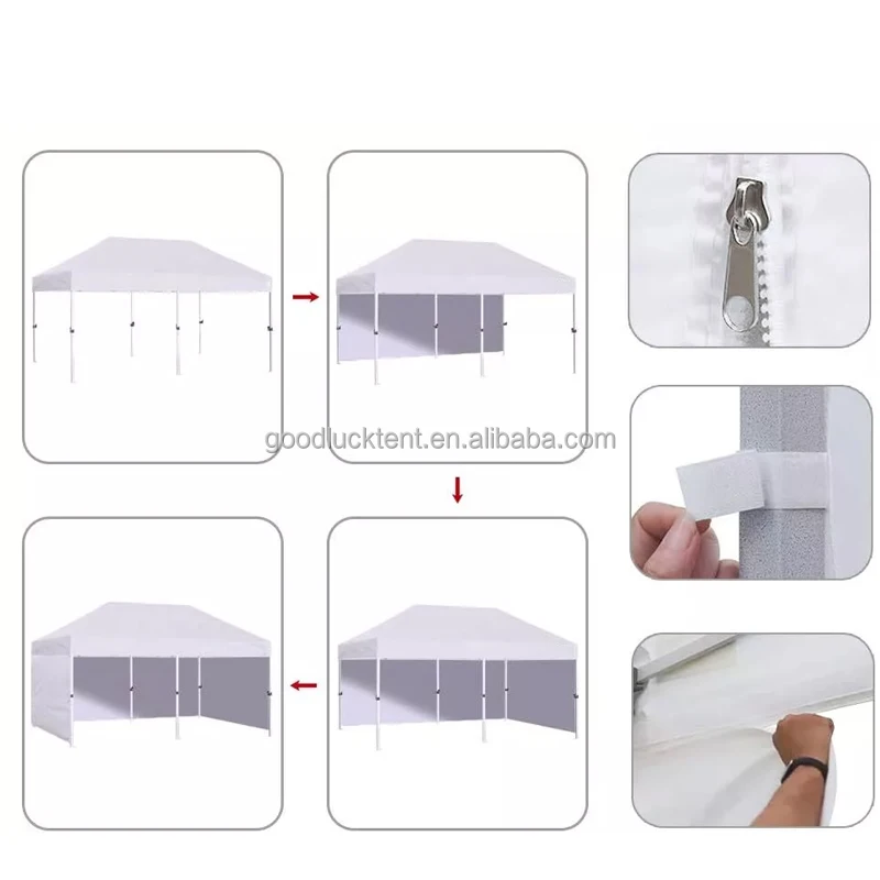 10x20 aluminium Exhibition tents with walls Custom Printing LOGO 3x6 Outdoor Folding Pop Up Canopy Tent for events