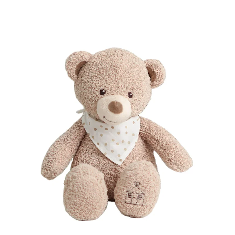 Plush Toy Manufacturer 35cm 50cm Standard Teddy Bear Stuffed Animal Brown Eyes Plastic Safety Crystal Eyes custom plush toys