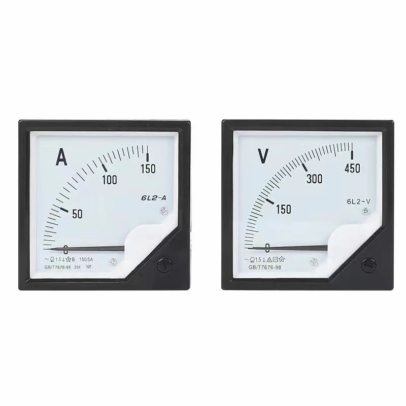 6L2 Pointer ammeter 150A and voltmeter 450V  used for current and voltage measurement