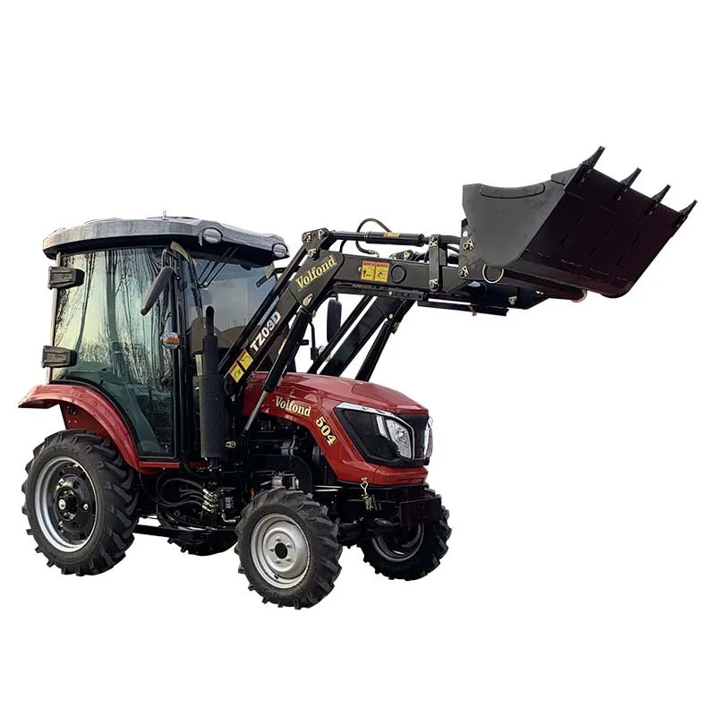 farm popular 50hp 4wd agricultural machine 8+2 shift 4 in1 bucket front loader tractor for farmer