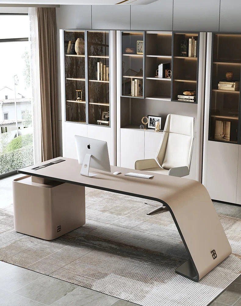 Office Desk home Escritorio De Oficina Furniture Design Strong Mobilier De Bureau Home Executive Boss Luxury Office Desk GREY