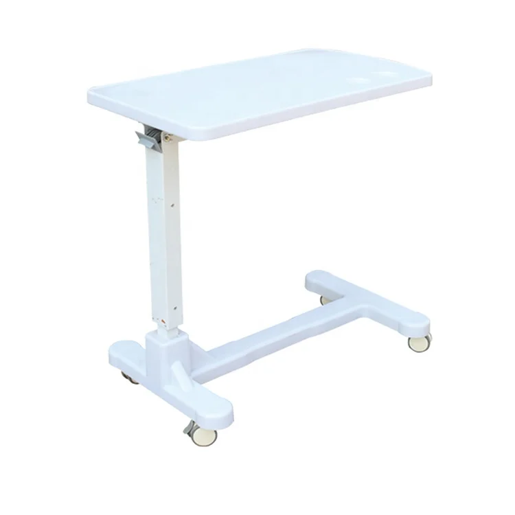 Patient Dining Over Bed Table ABS hospital adjustable bedside table food table for hospital bed