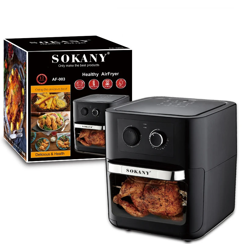 Sokany 4L 5L 7L 8L 10L Бестселлер: Воздушная фритюрница, автоматическая многофункциональная интеллектуальная цифровая Бездымная фритюрница