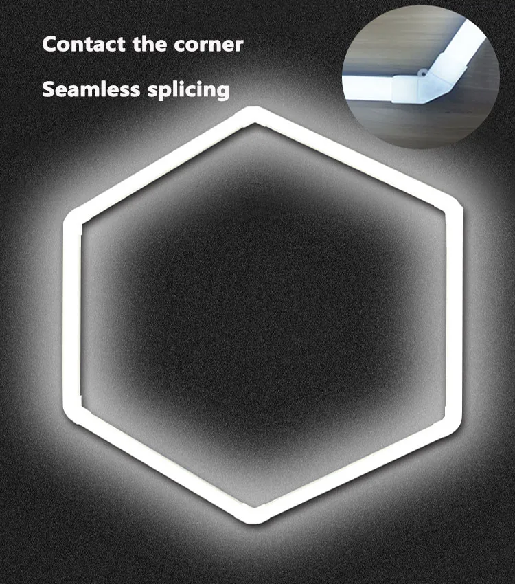 Wholesale Car Washing Booth Car Ceiling Detailing Lights Garage Lamp Car Hexagon Led Light