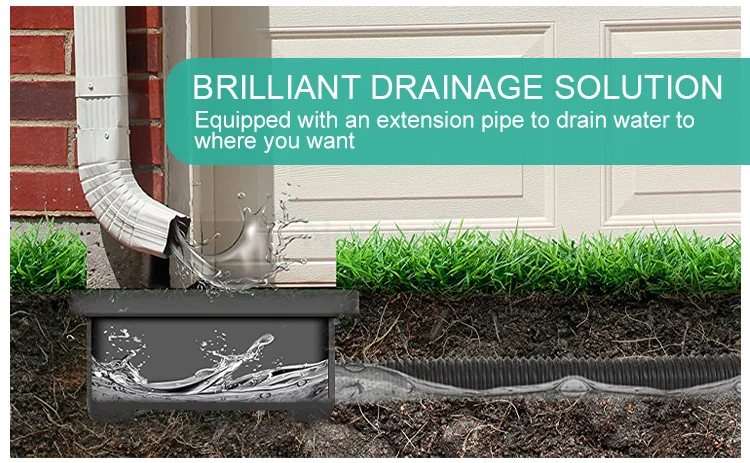 Downspout Diverter Stretched Hose Rain Gutter Downspout for Garden Rainwater Drainage System