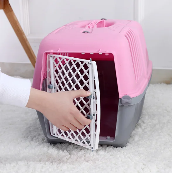 High-quality Plastic Pet Cage Flight Dog Cat Travel Carrier Pet Dog Transport Box for Small Dogs