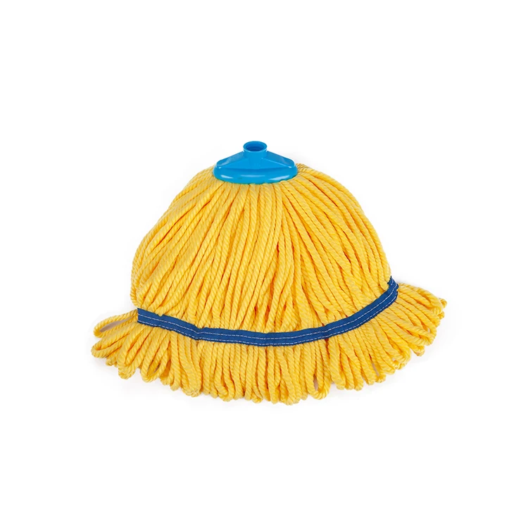 Yellow Microfiber Dry and Wet Mop Easy Clean Mop Head With 1.2m Handle.