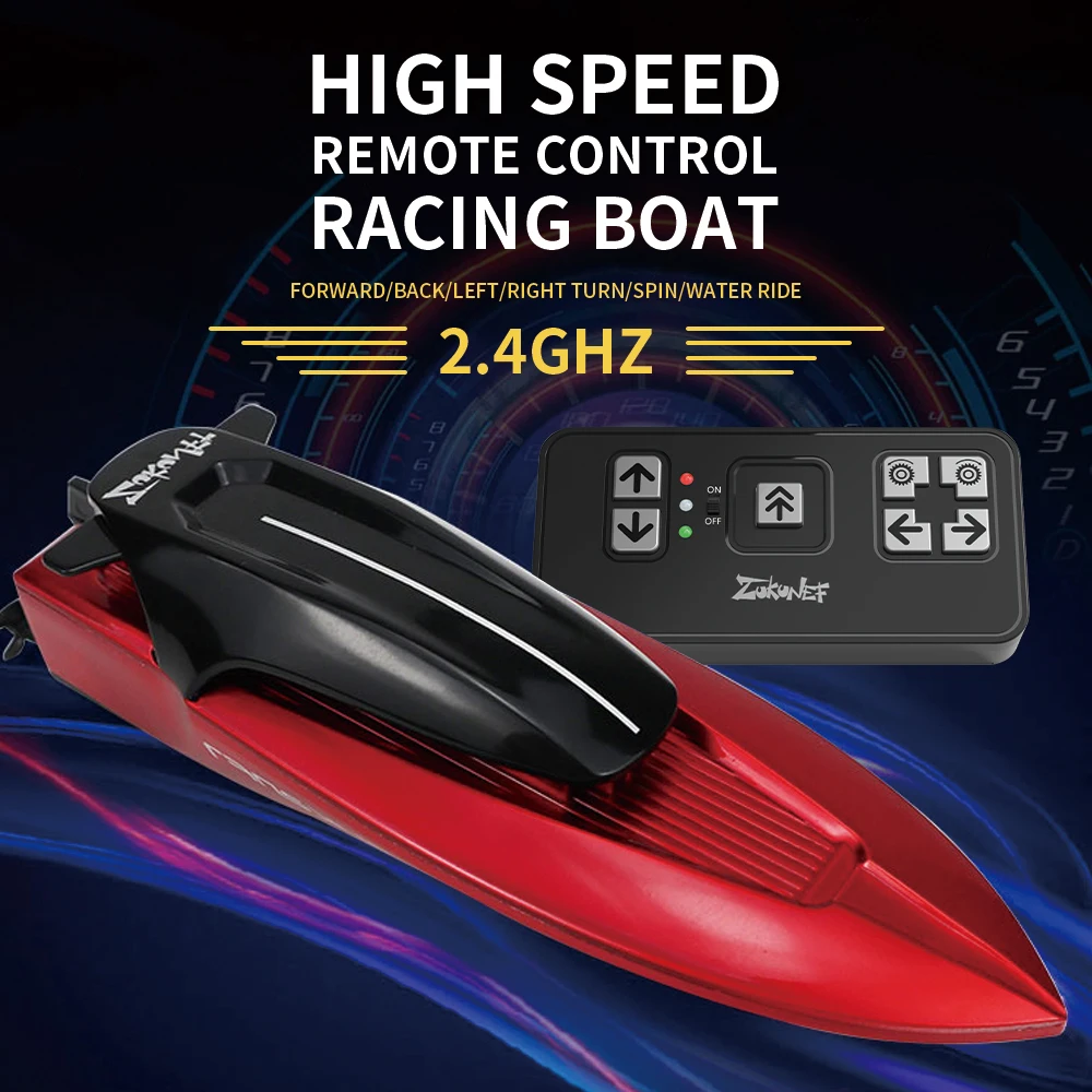 Qilong Rowing Boats Toys Rc Boat Ship Waterproof Mini Electric Remote Control Boat With Light Radio Control Toys Ship For Kids