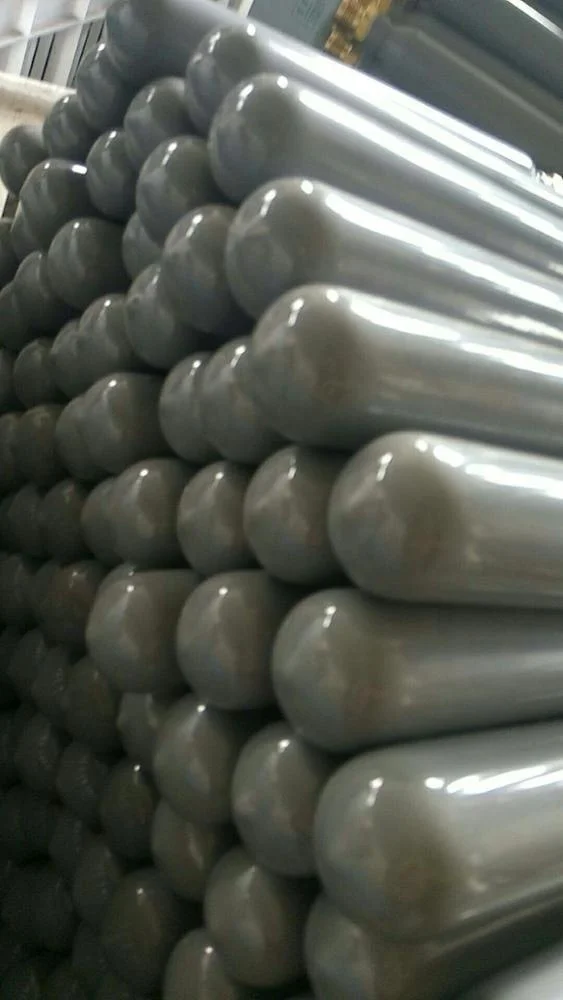 Filled/empty Co2 cartridge PVC coated 55grm 75grm 115grm 150grm for fire extinguisher with BS thread