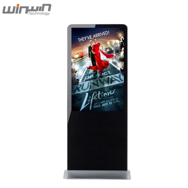 POP Android Digital Signage 43inch Free Standing Ad Board TFT LCD Ads Display