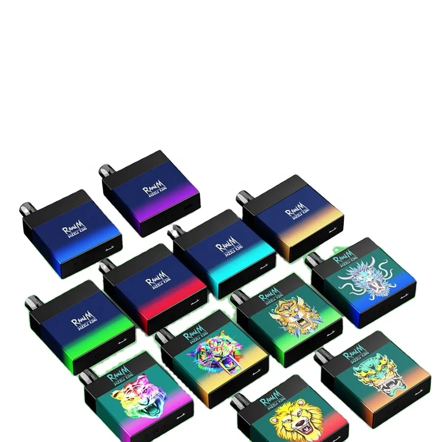 FUMOT  E cig 3000puffs 12 Colors portable  refillable Dazzle King  with Led light pod device