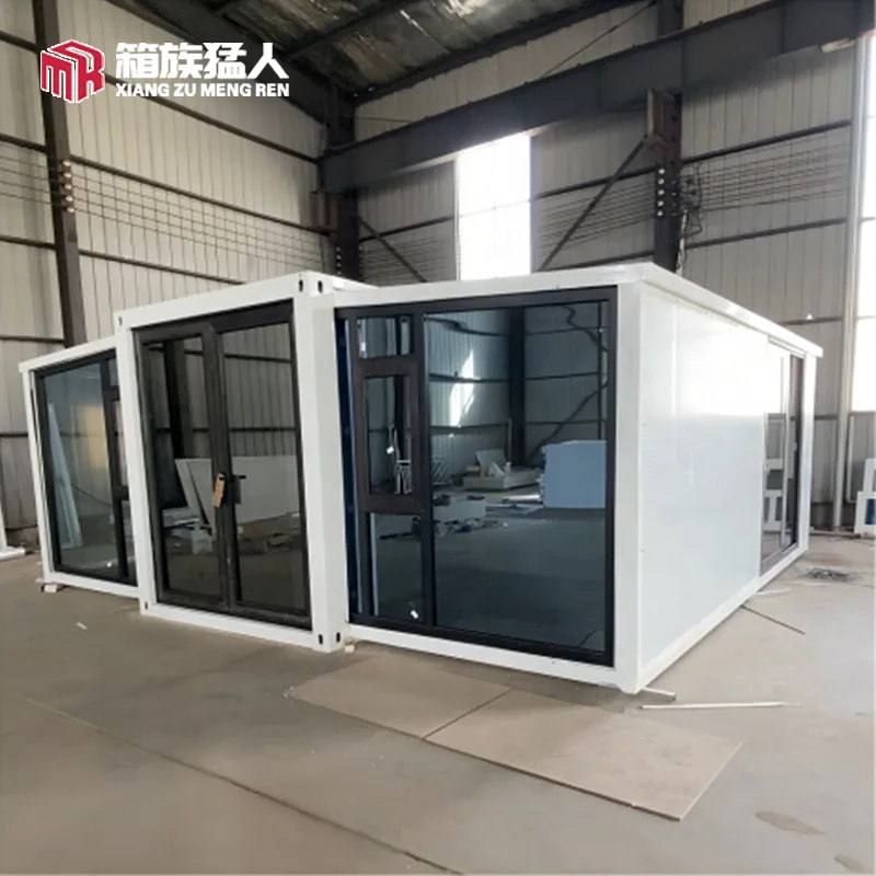 Easy Assembly 20ft expandable container house 3 bedrooms prefab foldable tiny house 40ft casa with bathroom