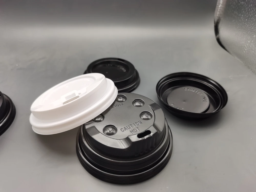 Easy Open End Plastic Coffee Cup Lids Cover for Bottles Use Disposable Plastic Sealed Both Hot Cold Coffee Paper Cup Lid