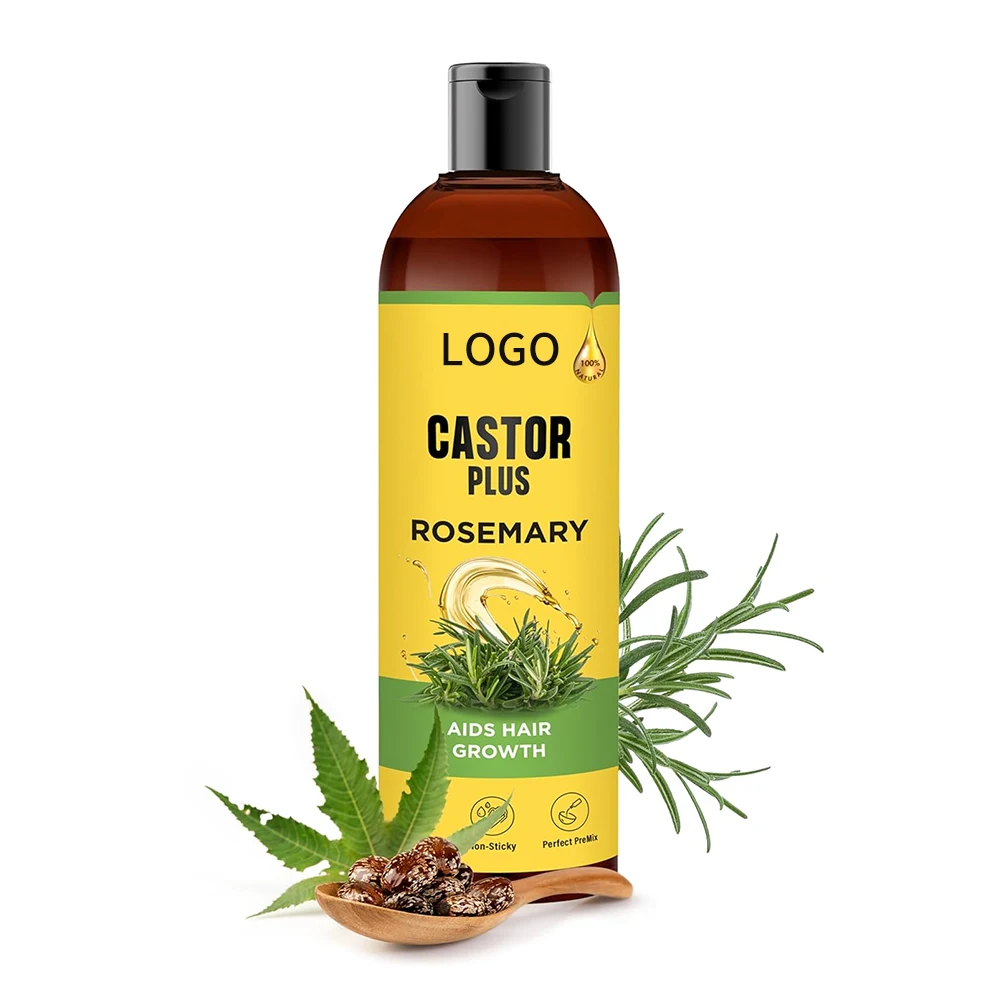 Hot Selling Natural Organic Formula Rosemary Castor Oil Scalp Hair Serum Loss Treatment Hair Care Oil