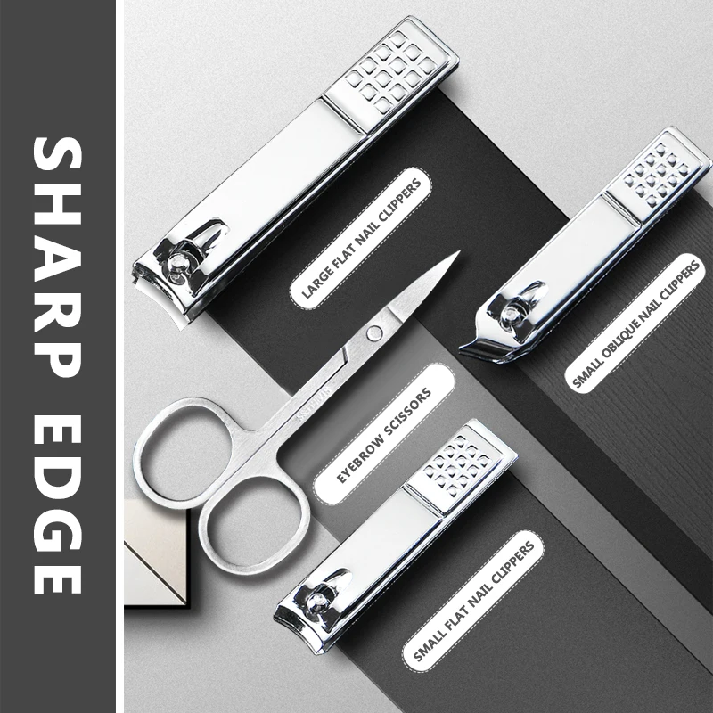 16pcs Professional Manicure Set Pedicure Knife Toe Nail Clipper Cuticle Dead Skin Remover Kit Stainless Steel Feet Care Tool Set