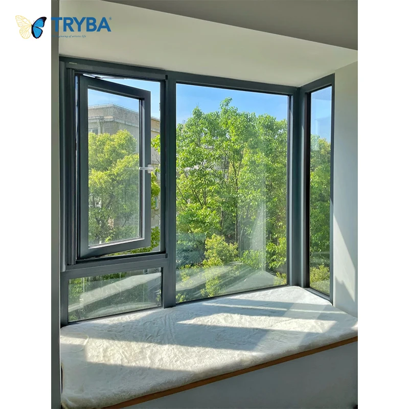 Hurricane proof thermal break aluminum DVH casement windows