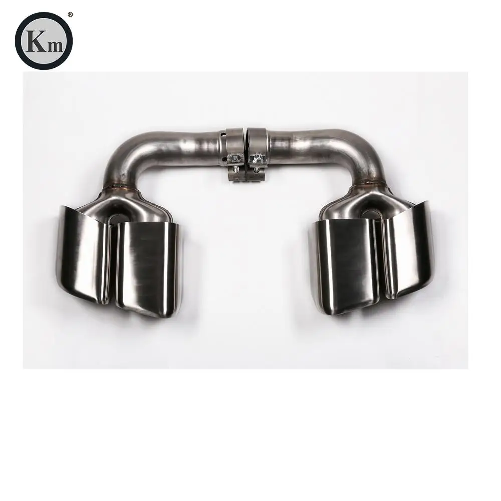 KM  for  Cayenne Turbo style 9Y0   2018-up exhaust tip exhaust pipes muffler tips tail pipe  wire drawing
