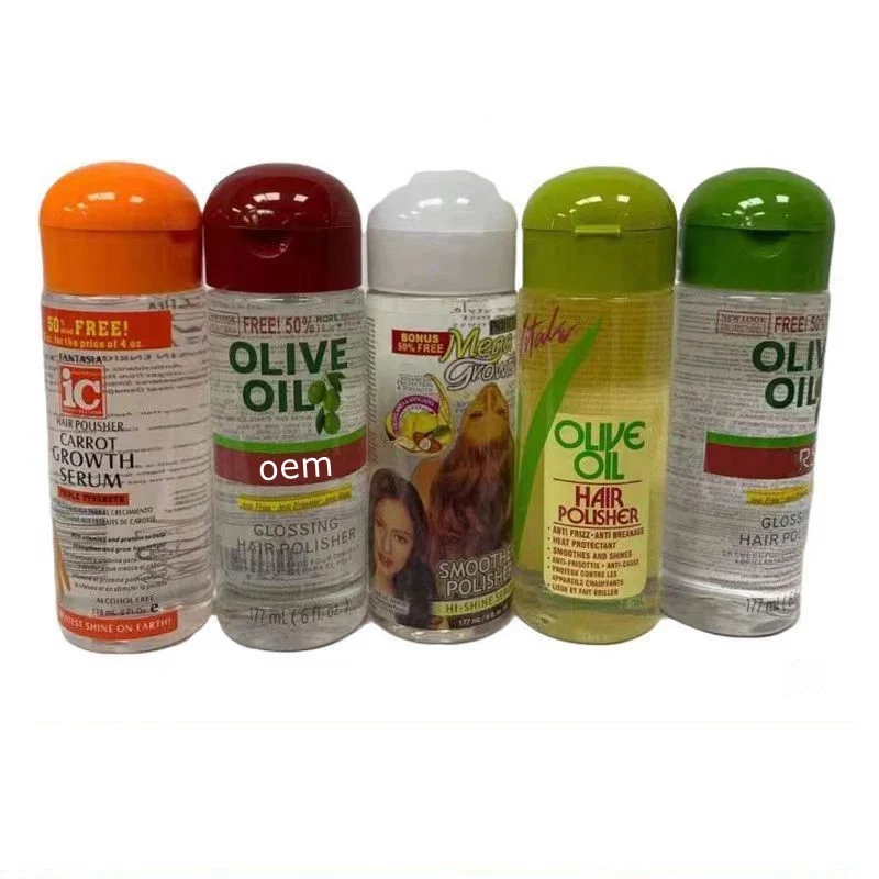 African Women Olive Carrot Brightening Hair Essential Oil Strengthen Hair Tail Soften Nourishe Improves Dryness Hair Oil 177ml
