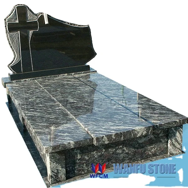 Poland Style Thick Nature Stone Tombstone