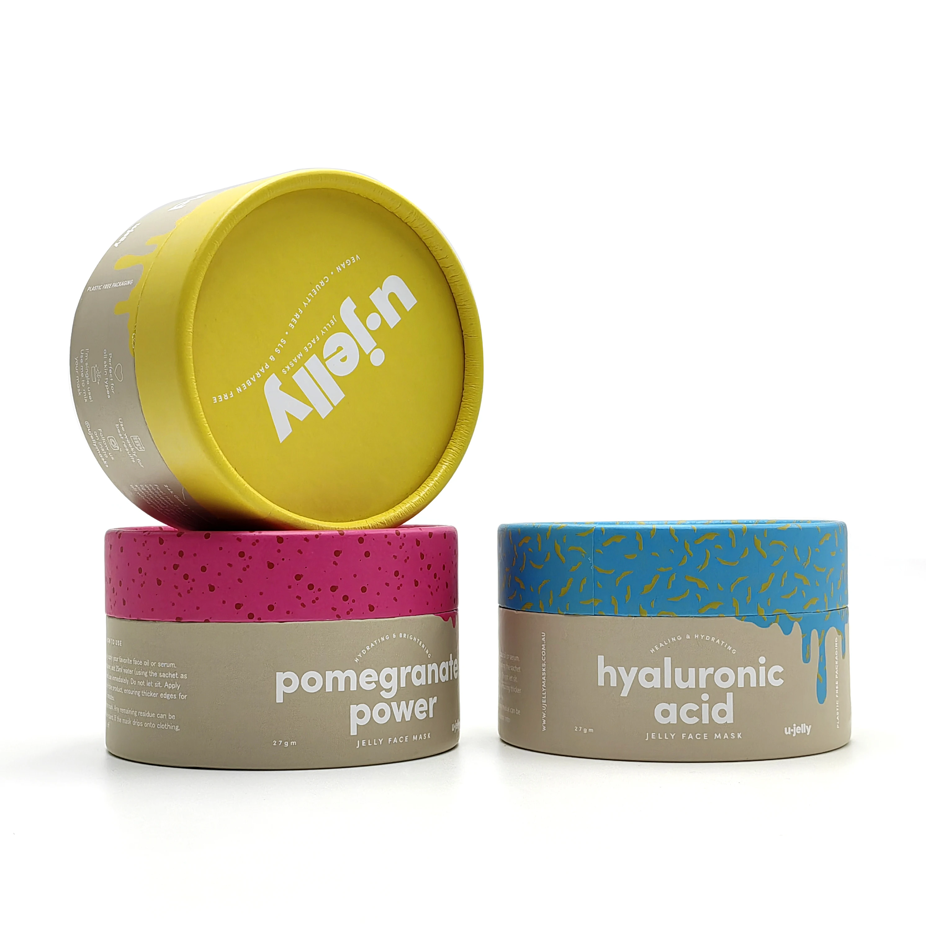 Luxury printing Cardboard Paper Tube For Food Protein Powder Packaging Vitamin Capsule Packaging Tube