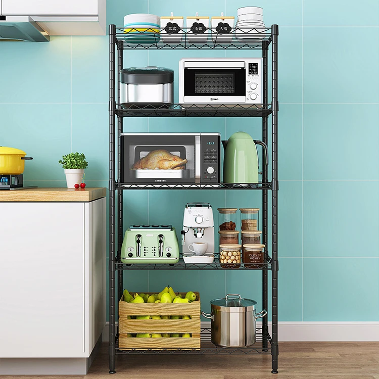 SANIPRO Multipurpose Bathroom Balcony Shelving Carbon Steel Rack Metal Wire Shelf Kitchen Storage Holders for Organizer