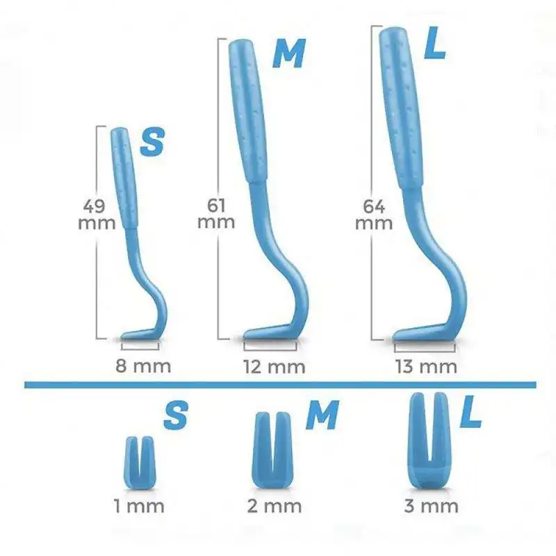 3pcs Flea Remover Hook Tick Remover Tweezer Tick Pull Pet Cat Dog Accessaries Tick Clamp Pet Mites Flea Extractor Dog