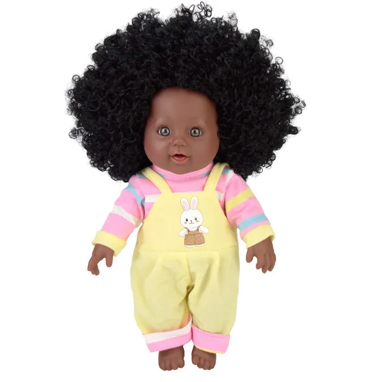 Kids Gift Highly Durable Soft Vinyl African American Black Reborn Dolls Moveable Limbs Newborn Doll