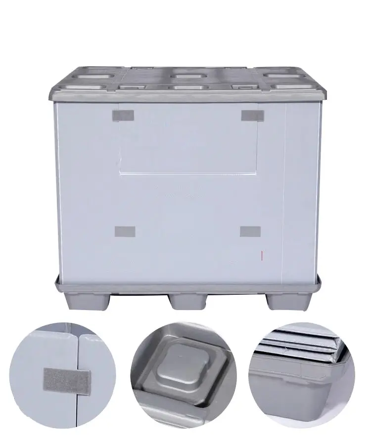 Industry plastic pallet collapsible box portable foldable pallet box heavy duty 750kg box pallet