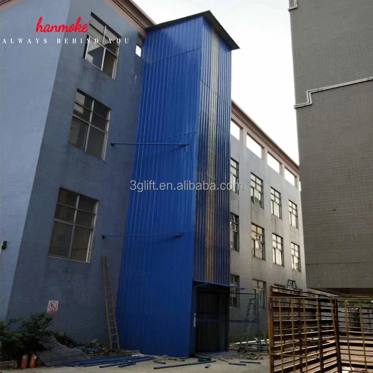 Hanmoke 2ton cheap price goods lift home hydraulic lift elevator 220V 380V 412V 110V hydraulic lift for painting