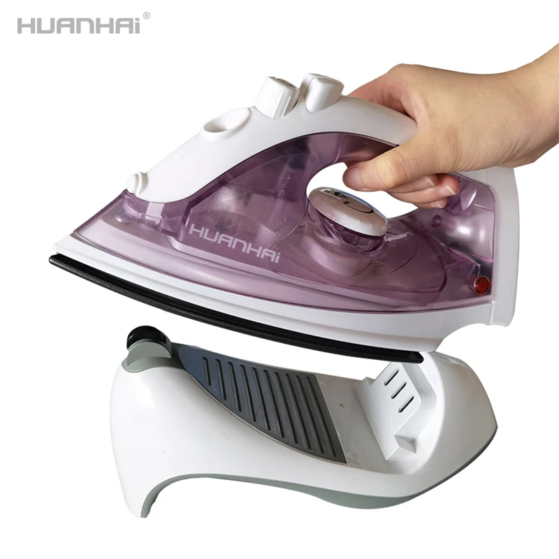 Cordless 1800w Iron Optima Handheld Portable Garment Steamer with CE CB chargeable base Ningbo Huanhai