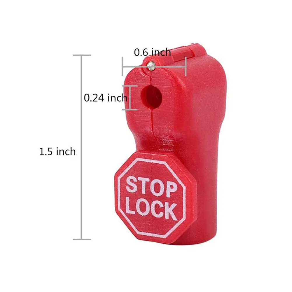 500 PCS EAS Security Single Hook Stop Lock 5 PCS Magnetic Key Retail Store Anti-theft Plastic Stop Lock with the Word STOP LOCK