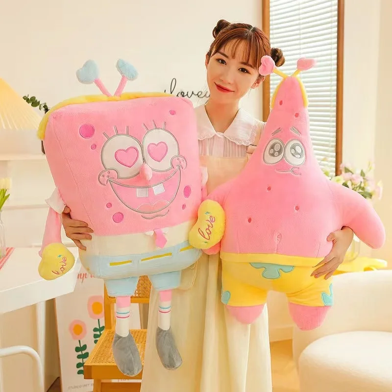 Factory Custom Cute Cartoon Plush Doll Sponge Baby And Patrick Star Plush Toy Dolls For Girl And Boy