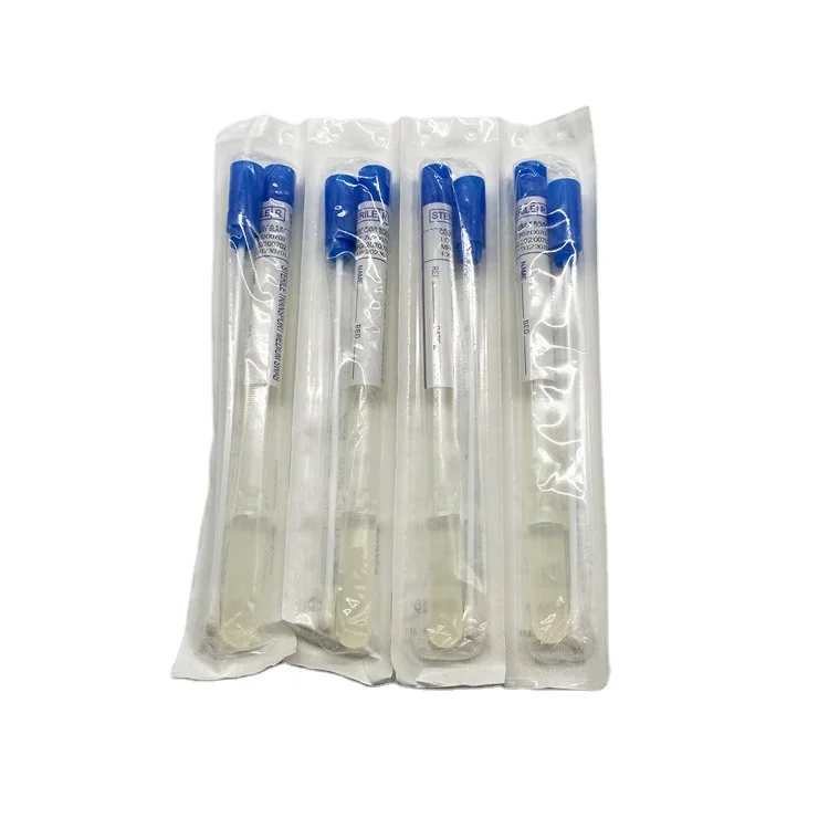 
 Sterile Swabs Wooden Oral Swab with Medium Amies Swab in Plastic Tube For Medical  