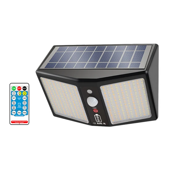 High Quality Garden Outdoor IP65 Waterproof Motion Sensor 360 LED Solar Light Wall Lamp Lamparas Luces Focos Luces Luz Solares