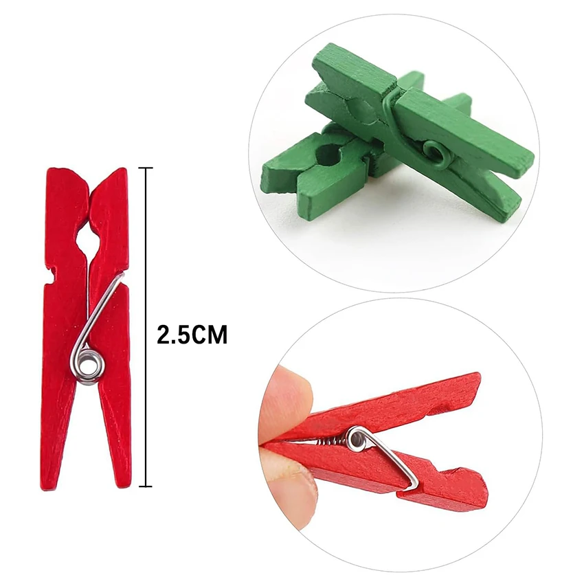 Wholesale Colorful Wooden Clothespins Small Photo Clips for the Pictures