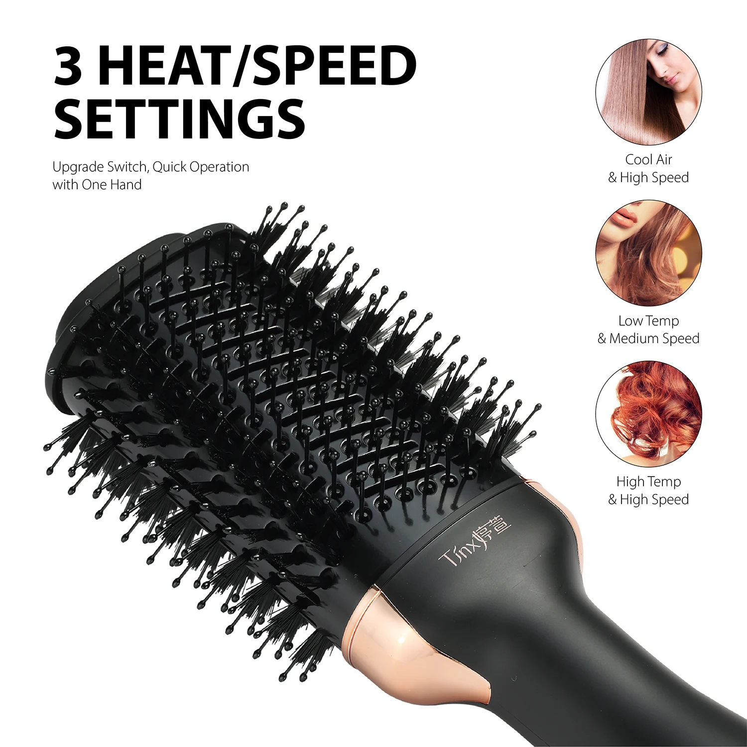 Newest 5 In 1 Professional One Step Hair Dryer and Styler Rotating Hot Air Styler Hair Brush