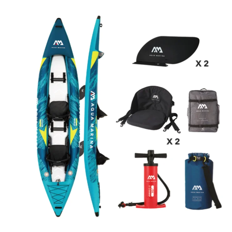 Aqua Marina Kayak Plastic 2022 New Blue Steam Paddle Kayak Canoe For Sale