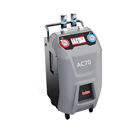 AC-70 refrigerant recycle and filling machine with Internal pipe cleaning and Small tank filling
