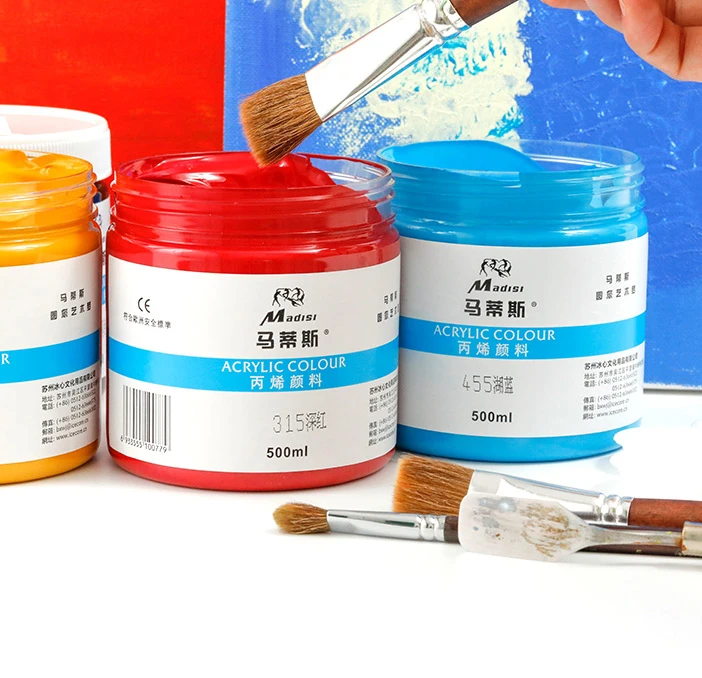 Wholesale High Quality 500ml Multi Colors Acrylic Professional Custom Acrylic Paint Color