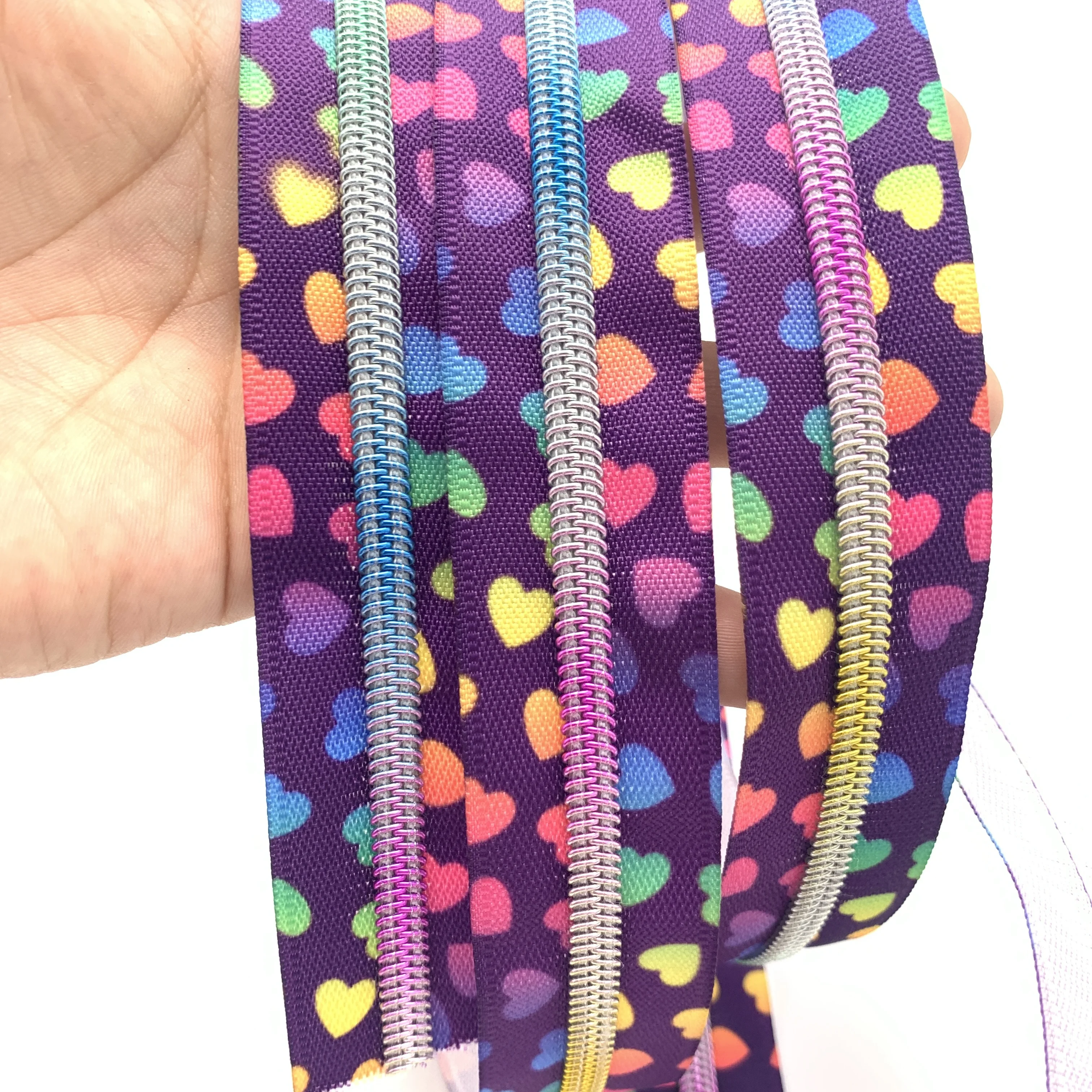 Нейлоновая застежка-молния с принтом