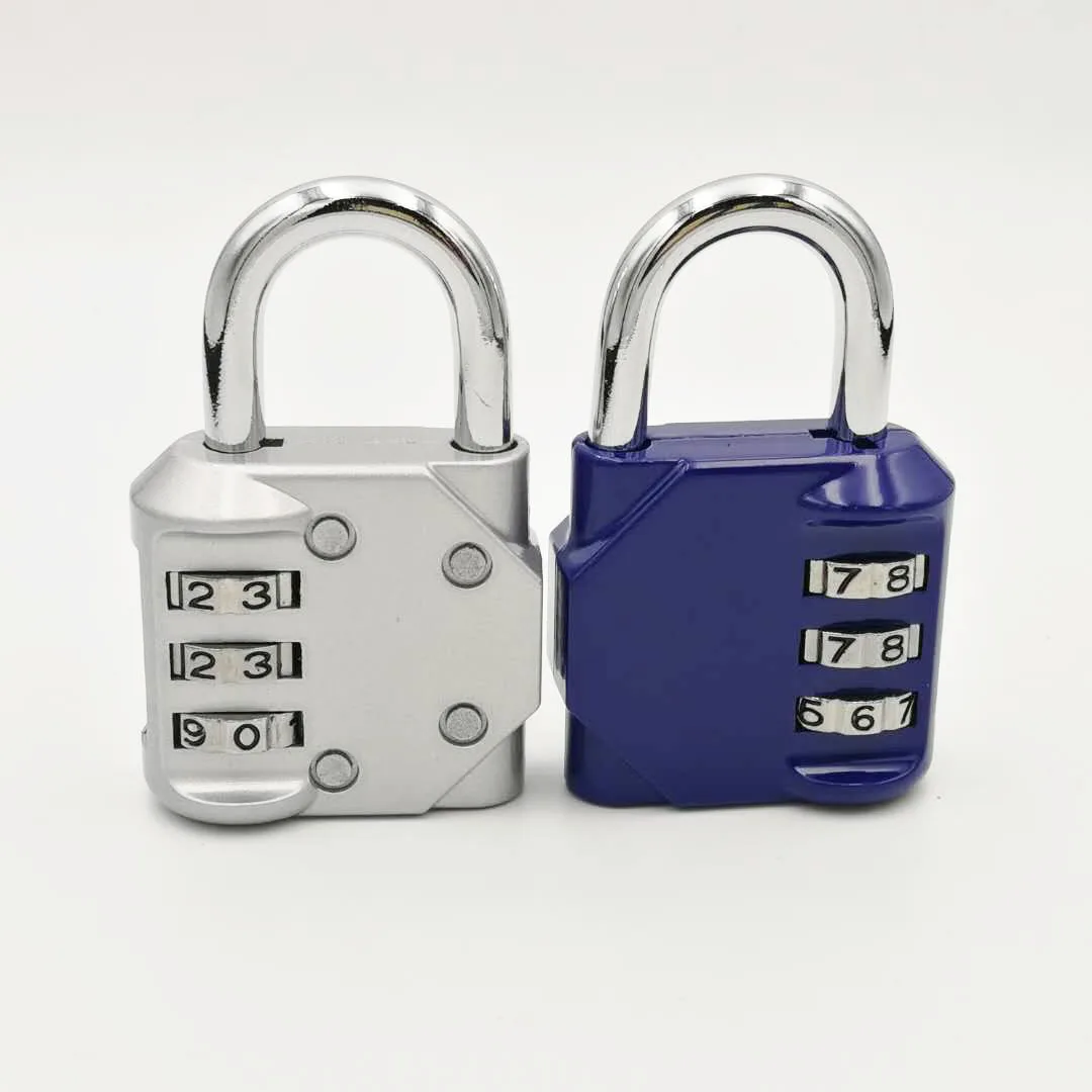 Wholesale china metal  Suitcase luggage 3 dial digits Combination  Padlock for cosmetic box