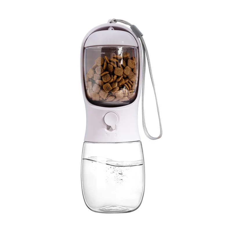Dog Water Bottle with Food Container, Leak Proof Portable Dog Water Bowl, Drinking Feeder & Dish Bowl