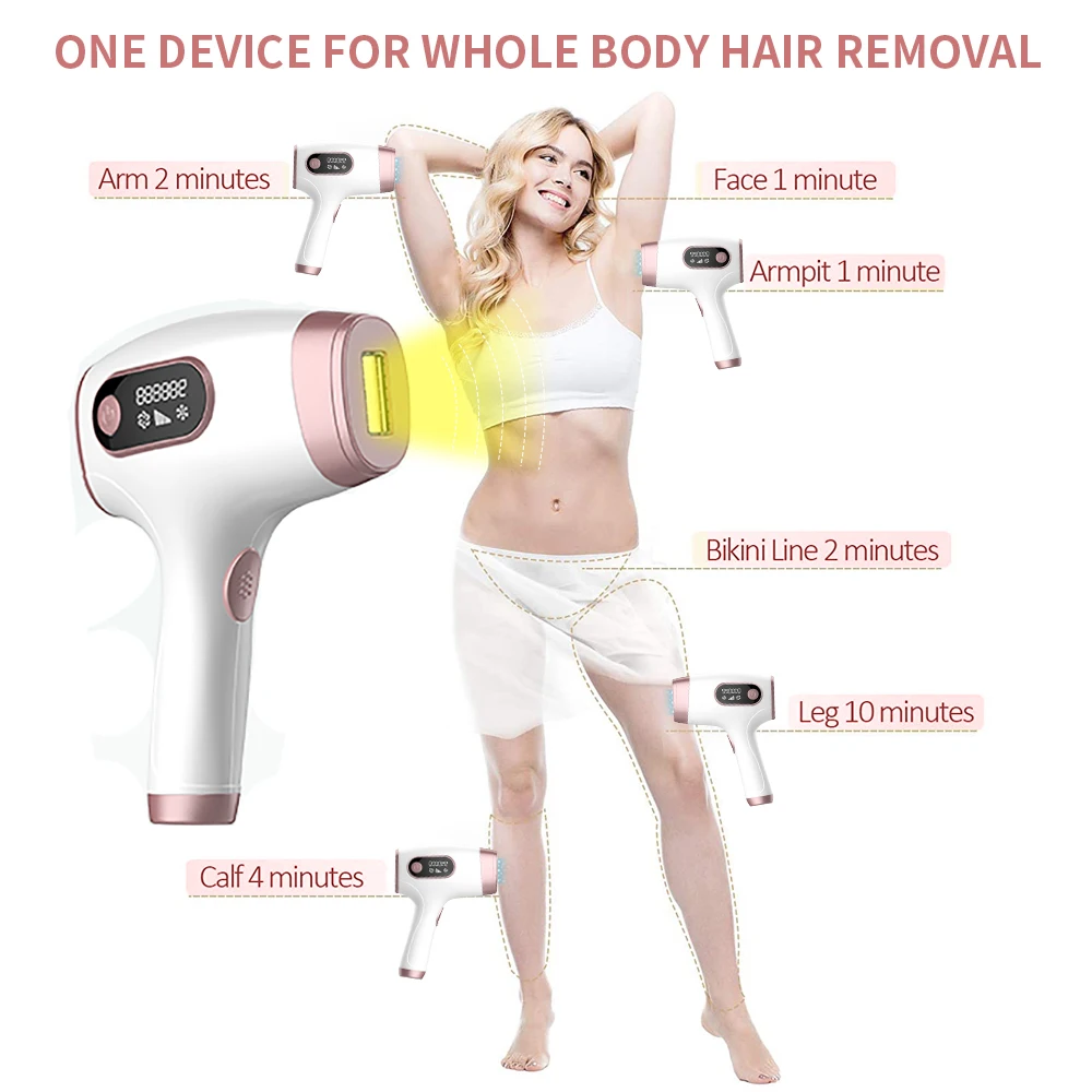 Home Use Portable Device Beauty Skin 999999 Flashes Painless Body Permanent handheld Ice Cool Laser IPL Hair Removal Machine